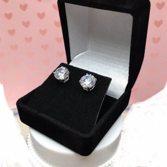 NEW 4 CT VVS DIAMOND STUD EARRINGS! 14K!